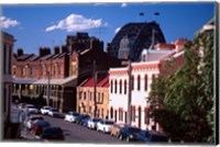 Historic Buildings and Sydney Harbor Bridge, The Rocks, Sydney, Australia Fine Art Print