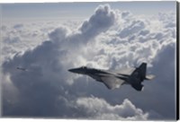 F-15 Eagle Fires an AIM-9X Missile Fine Art Print