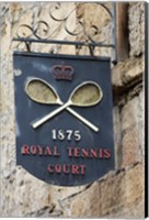 Sign for Royal Tennis Court (1875), Tasmania, Australia Fine Art Print