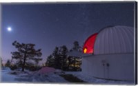 Moonlight Illuminates the Schulman Telescope on Mount Lemmon Fine Art Print