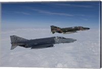 Two QF-4E's Fly over the Gulf of Mexico Fine Art Print