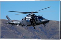 RNZAF Augustawestland A109 helicopter, Warbirds over Wanaka, warplane, New Zealand Fine Art Print