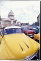 Classic 1950's Auto at Havana Capitol, Havana, Cuba Fine Art Print