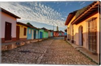Early morning view of streets in Trinidad, Cuba Fine Art Print