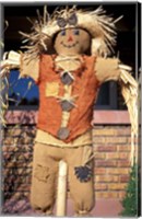 Scarecrow in Suburban Yard at Halloween, Logan, Utah Fine Art Print