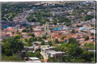 Cuba, Sancti Spiritus, Trinidad, Aerial view of town Fine Art Print