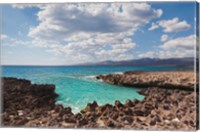 Cuba, Trinidad, Playa Ancon beach, ocean cove Fine Art Print