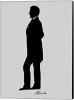 Silhouette of President Abraham Lincoln with Signature Fine Art Print