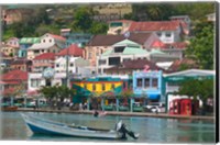 Shops, Restaurants and Wharf Road, The Carenage, Grenada, Caribbean Fine Art Print