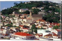 View of Downtown St George, Grenada, Caribbean Fine Art Print