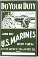 U.S. Marines - Do Your Duty! Fine Art Print