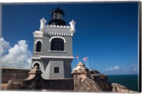 Puerto Rico, San Juan, El Morro Fortress, lighthouse Fine Art Print