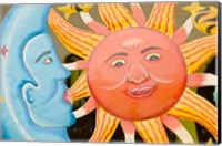Sun and moon Souvenirs at Al Vern's Craft Market, Turks and Caicos, Caribbean Fine Art Print