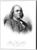 Benjamin Franklin (vintage portrait) Fine Art Print