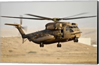 A CH-53 Yasur 2000 of the Israeli Air Force in a rescue demonstration Fine Art Print