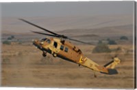 An UH-60L Yanshuf helicopter of the Israeli Air Force Fine Art Print