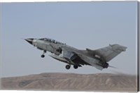 A Panavia Tornado of the Italian Air Force taking off Fine Art Print