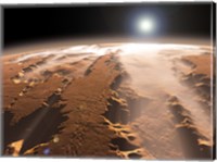 Artist's Concept of the Valles Marineris Canyons on Mars Fine Art Print
