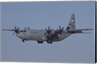 A C-130J Super Hercules of the 317th Airlift Group in Flight Over Germany Fine Art Print