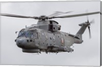 Royal Navy EH-101 Merlin in Flight, Jagel, Germany Fine Art Print