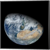 Synthesized view of Earth Showing North Africa and Southwestern Europe Fine Art Print