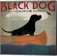 Black Dog Canoe Fine Art Print