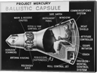 Cutaway Drawing of the Project Mercury Ballistic Capsule Fine Art Print