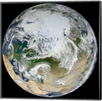 A Synthesized View of Earth Showing the Arctic, Europe and Asia Fine Art Print