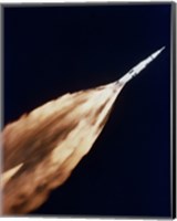 Apollo 6 spacecraft Leaves a Fiery Trail in the Sky after Launch Fine Art Print