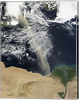 A Dust Plume Stretches Across the Mediterranean Sea Fine Art Print