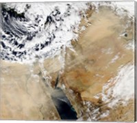 Satellite View of the Eastern Mediterranean Fine Art Print