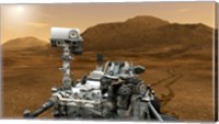 Artist concept of NASA's Curiosity rover Fine Art Print