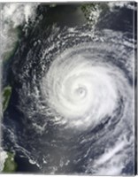 Typhoon Muifa east of Taiwan in the Pacific Ocean Fine Art Print