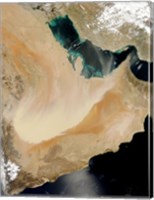 Satellite View of a Dust Storm in Saudi Arabia Fine Art Print