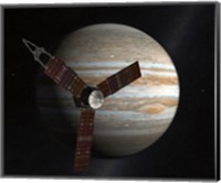 Artist's Concept of the Juno Spacecraft in Orbit around Jupiter Fine Art Print