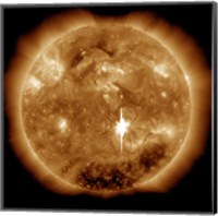 A Massive X-Class Solar Flare Erupts on the Sun Fine Art Print