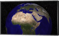Global view of Earth over North Africa, Europe, the Middle East, and India Fine Art Print