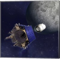 Artist's Illustration of the Lunar Crater Observation and Sensing Satellite Fine Art Print