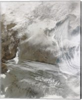 Snow Cover Encircles Bo Hai and Extends to the North and West of that Water Body Fine Art Print