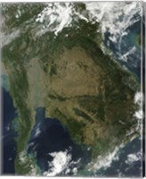 Satellite view of Indochina Fine Art Print