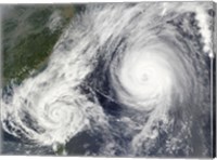 Tropical Storm Parma and Super Typhoon Melor Fine Art Print