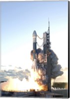 The Delta II Rocket Lifts off from its Launch Pad Fine Art Print