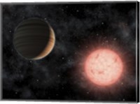 Artist's Concept of the Smallest Star Known to Host a Planet Fine Art Print