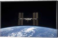 The International Space Station Backdropped by Earth's horizon Fine Art Print