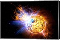 A Flare on the Star Known as EV Lacertae Fine Art Print