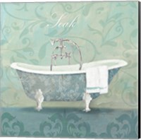 Damask Bath Tub Fine Art Print