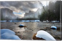 Merced River, El Capitan in background, Yosemite, California Fine Art Print