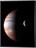 Jupiter and its Volcanic Moon Lo Fine Art Print