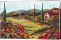 Tuscan Poppy Landscape Fine Art Print