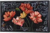 Flowers in Bloom Chalkboard Landscape Fine Art Print